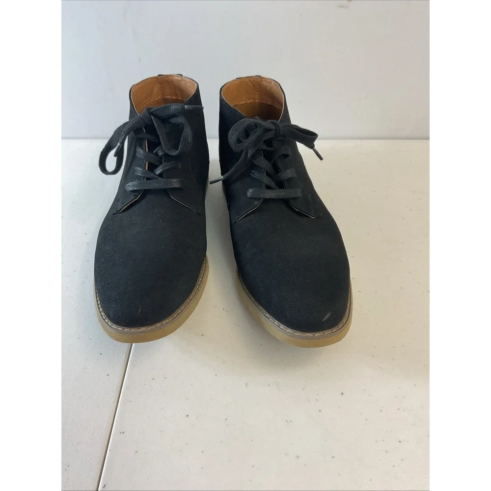 Perry Ellis Portfolio Men's Size 12 Black Suede‎ Chukka Ankle Boots Lace Up